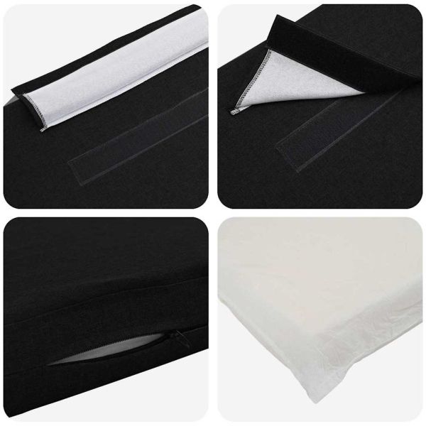 Тапицирана табла Кафяв и черен 90 cm Солидно борово дърво