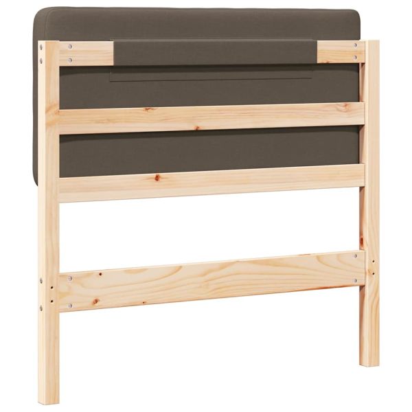 Тапицирана табла Кафяво и таупе 75 cm Солидно борово дърво