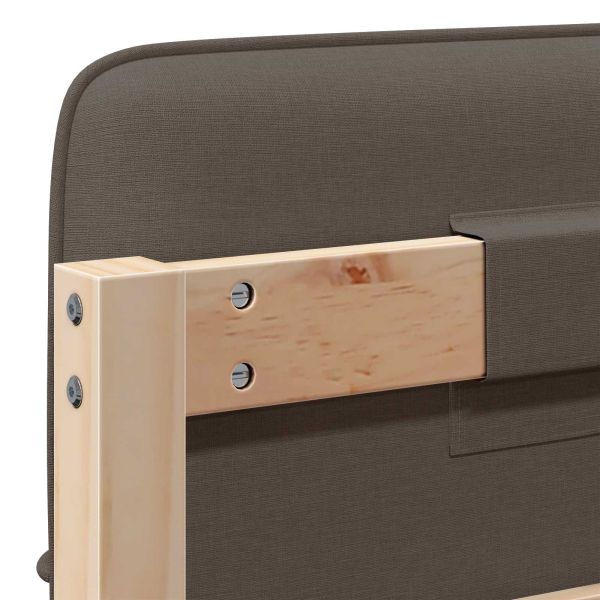 Тапицирана табла Кафяво и таупе 80 cm Солидно борово дърво