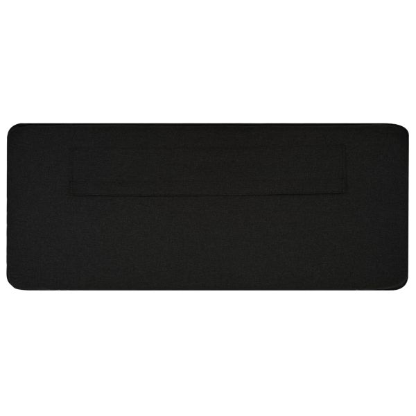 Тапицирана табла Кафяв и черен 75 cm Солидно борово дърво