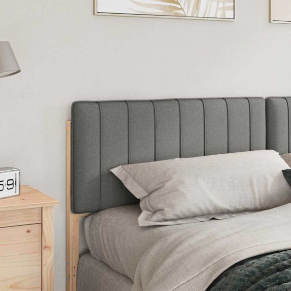 Тапицирана табла Кафяв и светло сив 180 cm Солидно борово дърво