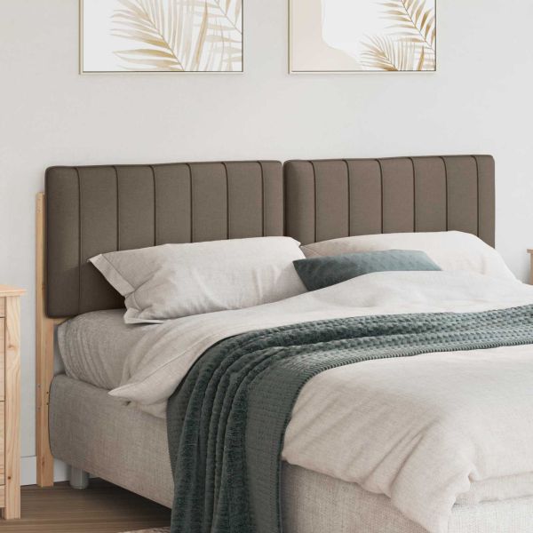 Тапицирана табла Кафяво и таупе 150 cm Солидно борово дърво