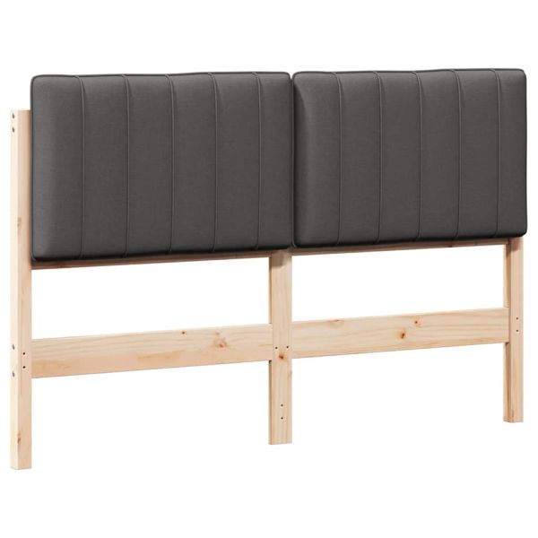 Тапицирана табла с таблото Кафяво и тъмно сиво 140 cm