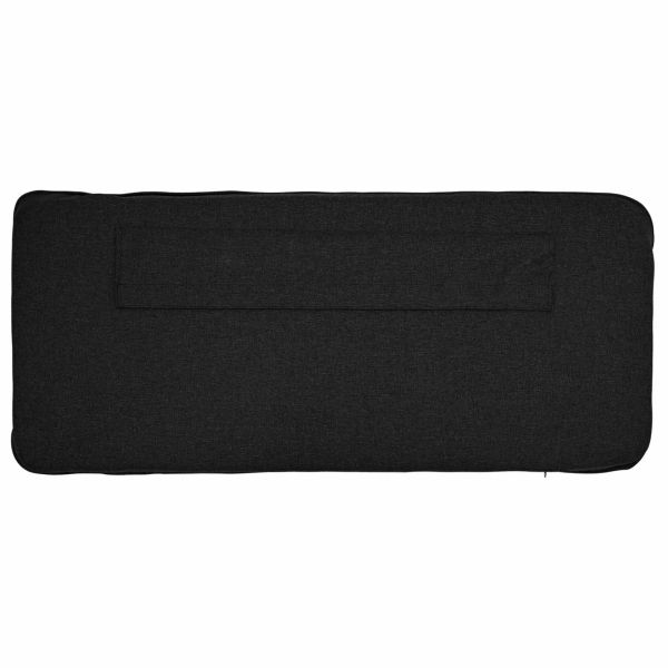 Тапицирана табла Кафяв и черен 120 cm Солидно борово дърво