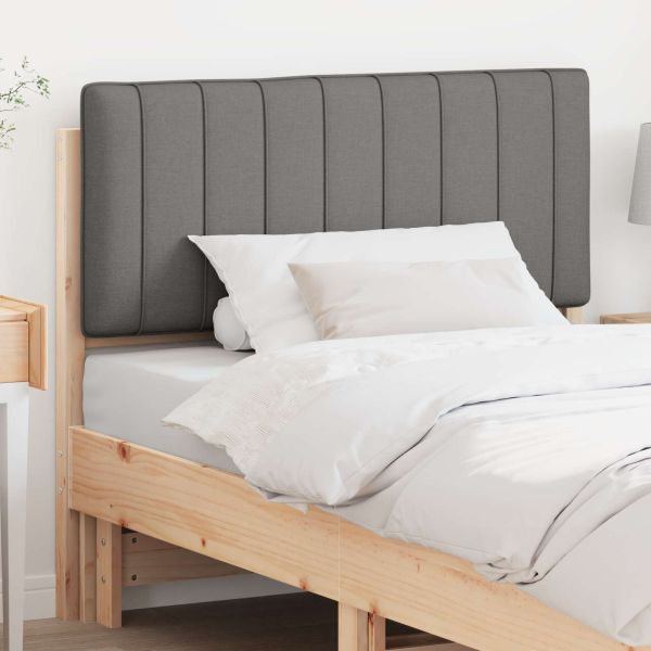 Тапицирана табла Кафяв и светло сив 100 cm Солидно борово дърво