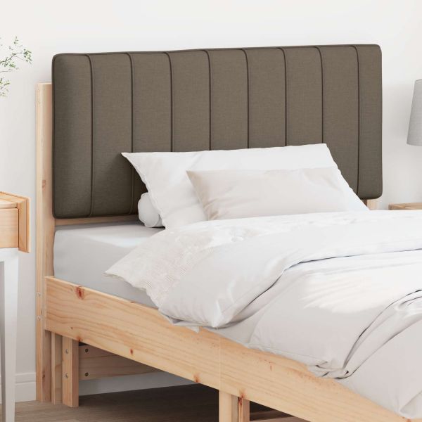 Тапицирана табла Кафяво и таупе 100 cm Солидно борово дърво