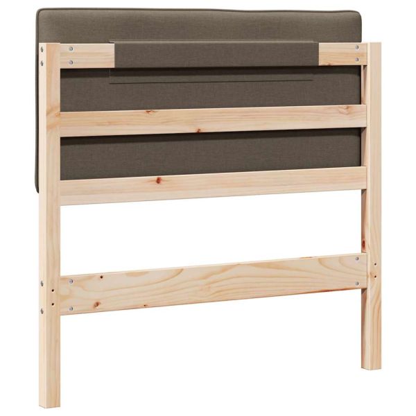 Тапицирана табла Кафяво и таупе 90 cm Солидно борово дърво