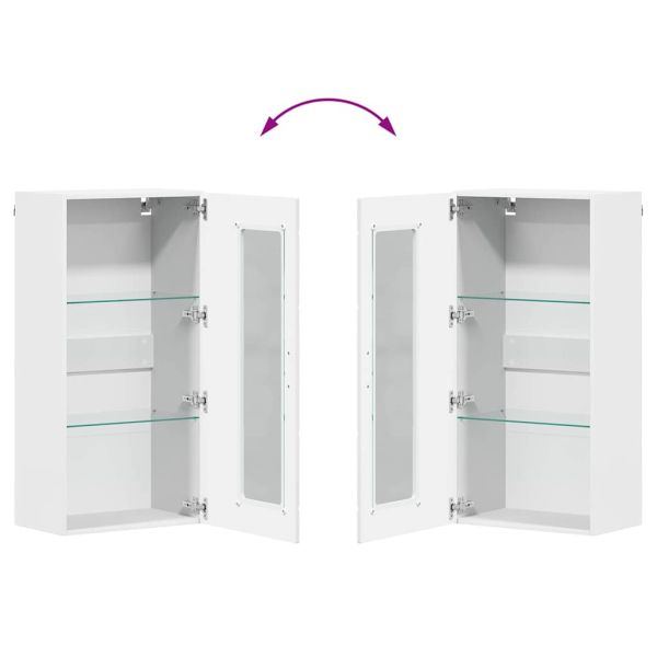 Дървен шкаф Бяло 50 x 29 x 100 см Инженерно дърво