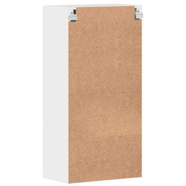 Дървен шкаф Лъскаво бяло 50 x 29 x 100 см Инженерно дърво