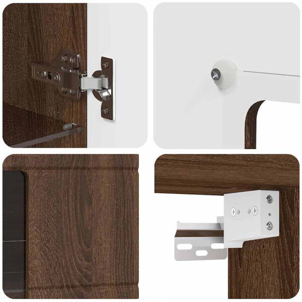 Дървен шкаф Кафяв дъб 50 x 29 x 100 см Инженерно дърво