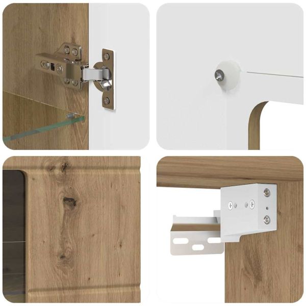 Дървен шкаф със съхранение Дъб 50 x 29 x 100 см Инженерно дърво