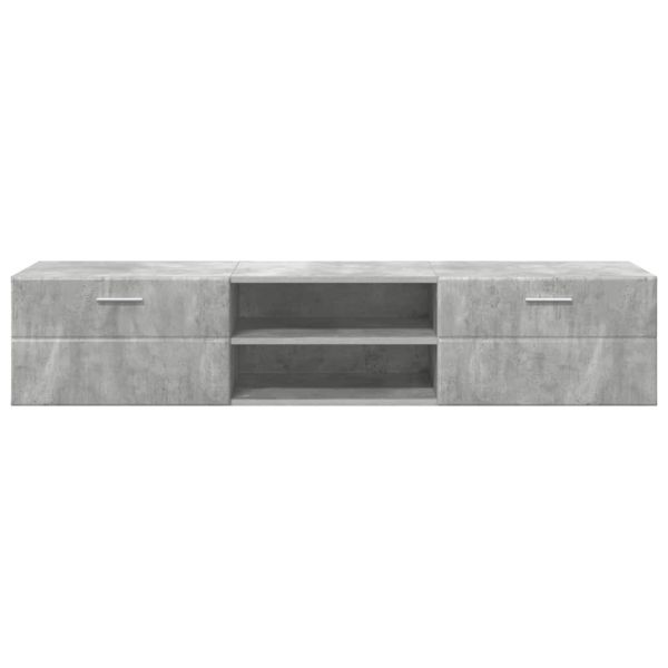 Дървен шкаф Циментено сиво 150 x 39 x 30 см Инженерно дърво