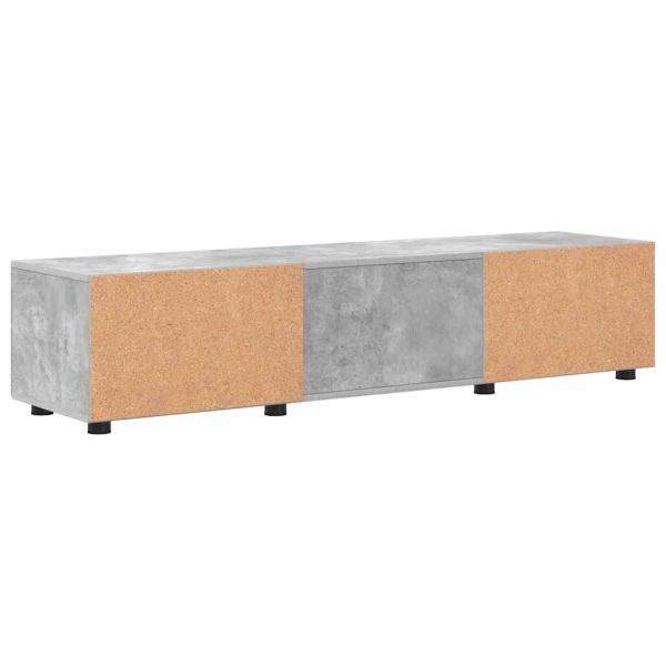 Дървен шкаф Циментено сиво 150 x 39 x 30 см Инженерно дърво