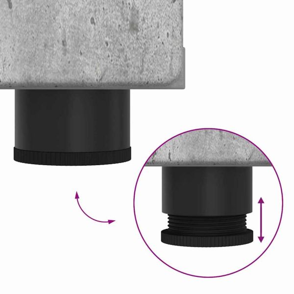 Дървен шкаф Циментено сиво 150 x 39 x 30 см Инженерно дърво