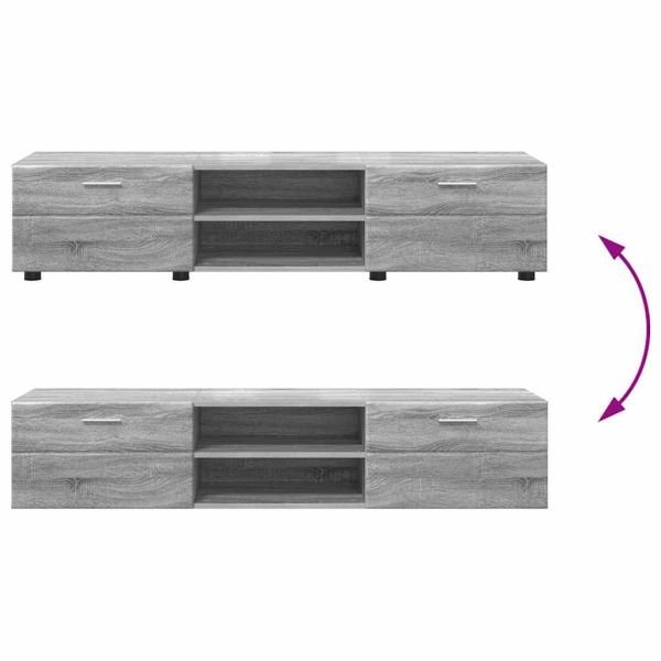 Дървен шкаф Сив Сонома 150 x 39 x 30 см Инженерно дърво