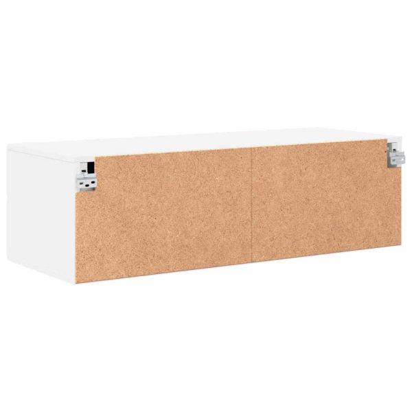 Дървен шкаф с чекмедже Бяло 100,5 x 39 x 30 см Инженерно дърво