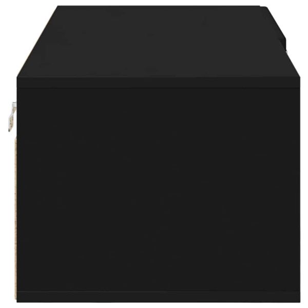 Дървен шкаф с чекмедже Черно 100,5 x 39 x 30 см Инженерно дърво