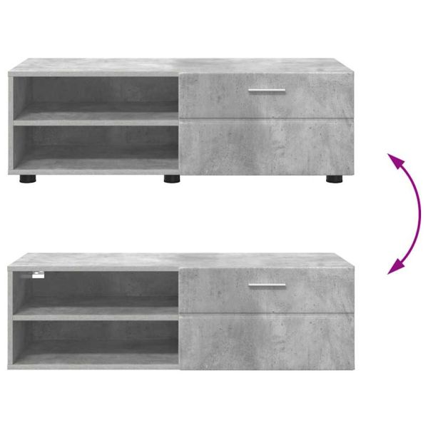 Дървен шкаф Циментено сиво 100,5 x 39 x 30 см Инженерно дърво