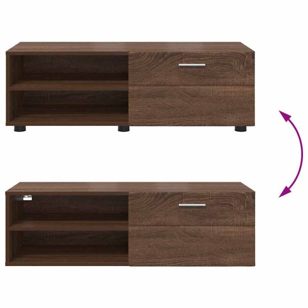 Дървен шкаф Кафяв дъб 100,5 x 39 x 30 см Инженерно дърво