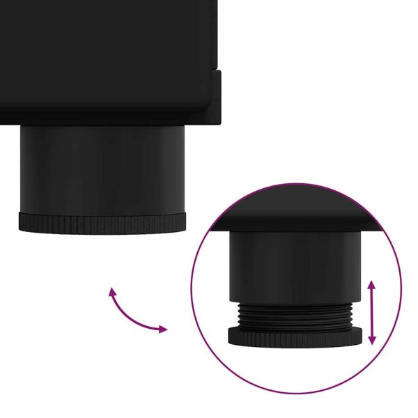 Дървен шкаф Черно 88,5 x 30,5 x 73 см Инженерно дърво