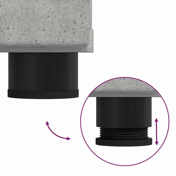 Дървен шкаф Циментено сиво 88,5 x 30,5 x 73 см Инженерно дърво