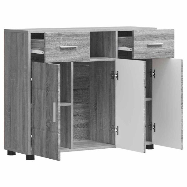 Дървен шкаф Сив Сонома 88,5 x 30,5 x 73 см Инженерно дърво