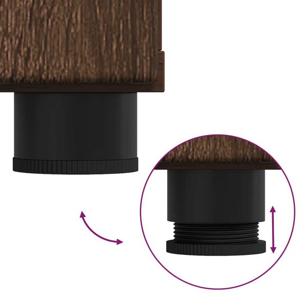 Дървен шкаф Кафяв дъб 88,5 x 30,5 x 73 см Инженерно дърво