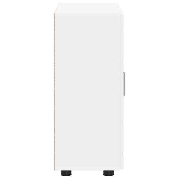 Дървен шкаф Бяло 88,5 x 30,5 x 73 см Инженерно дърво