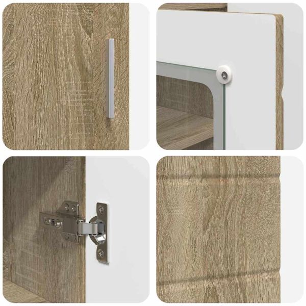 Дървен шкаф Сонома дъб 88,5 x 30,5 x 73 см Инженерно дърво