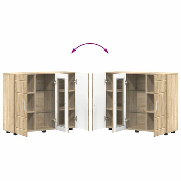 Дървен шкаф Сонома дъб 88,5 x 30,5 x 73 см Инженерно дърво