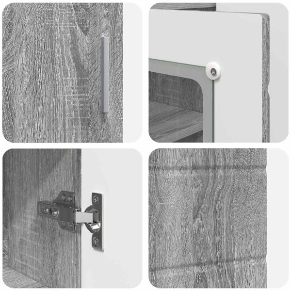 Дървен шкаф Сив Сонома 88,5 x 30,5 x 73 см Инженерно дърво