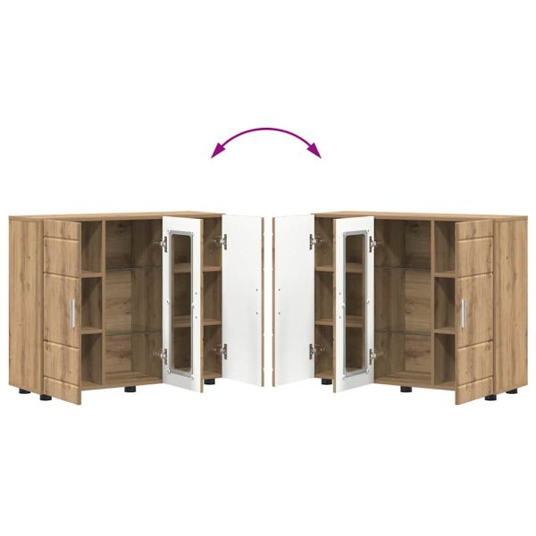 Дървен шкаф Дъб 88,5 x 30,5 x 73 см Инженерно дърво