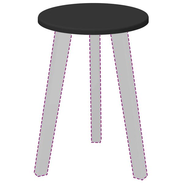 Топ за маса Черно 30 x 30 x 1,5 см Инженерно дърво