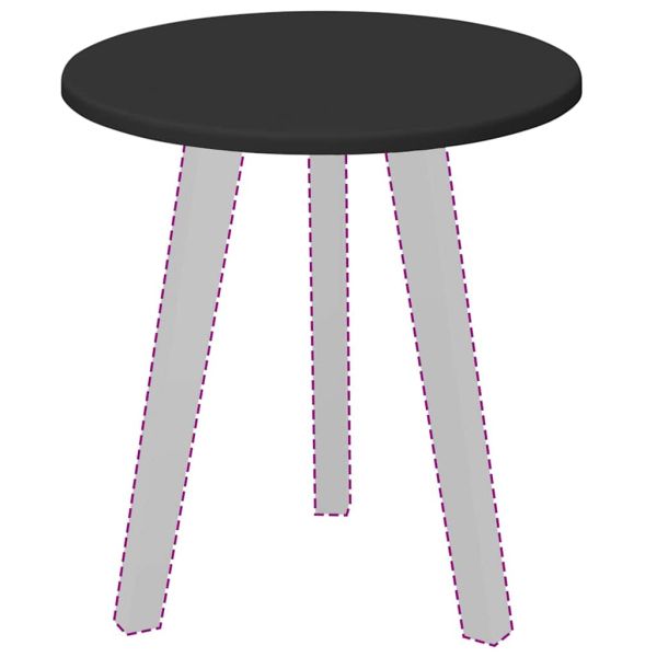 Топ за маса Черно 40 x 40 x 1,5 cm Инженерно дърво