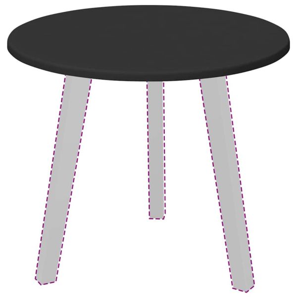 Топ за маса Черно 50 x 50 x 1,5 cm Инженерно дърво