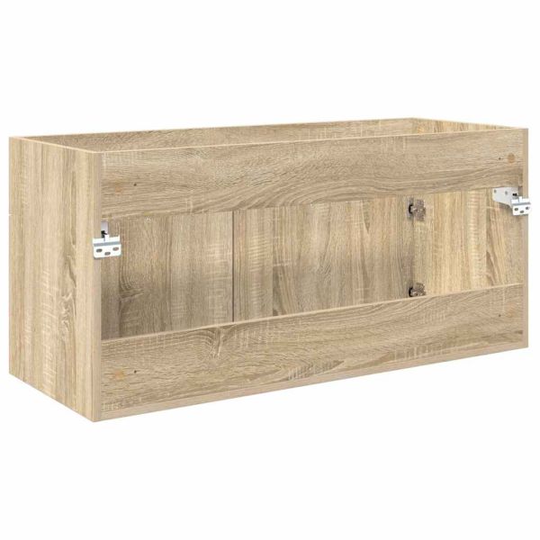 Шкаф за мивка със съхранение с врата Сонома дъб Инженерно дърво