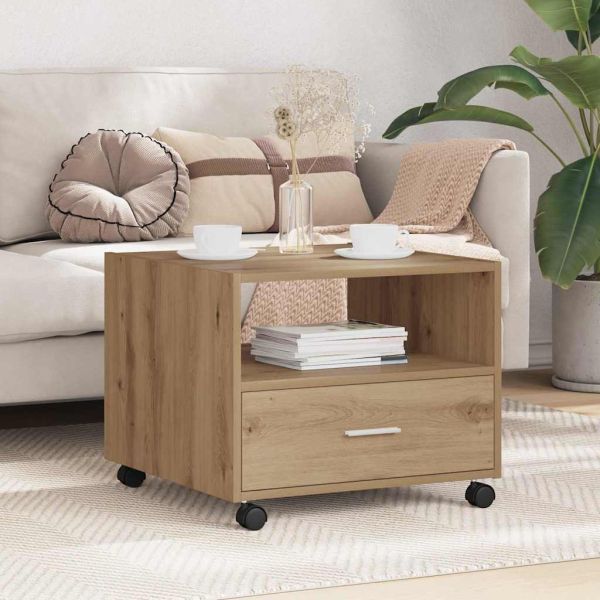 Масичка за кафе с чекмедже Дъб 55 x 55 x 45см Инженерно дърво