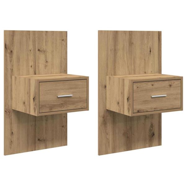 Нощен шкаф 2 pcs Дъб 50 x 32,5 x 80 см Инженерно дърво