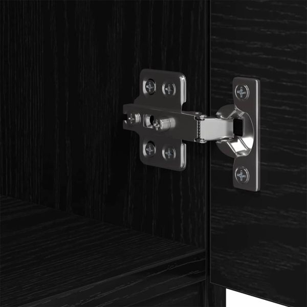 Шкаф за легло 2 pcs Черния дъб 40 x 39 x 40см Инженерно дърво