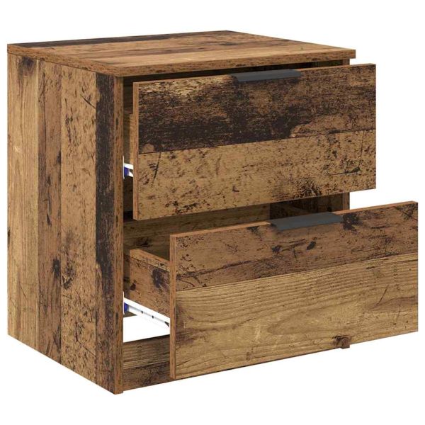Нощен шкаф 2 pcs Старо дърво 45 x 39 x 50 см Инженерно дърво
