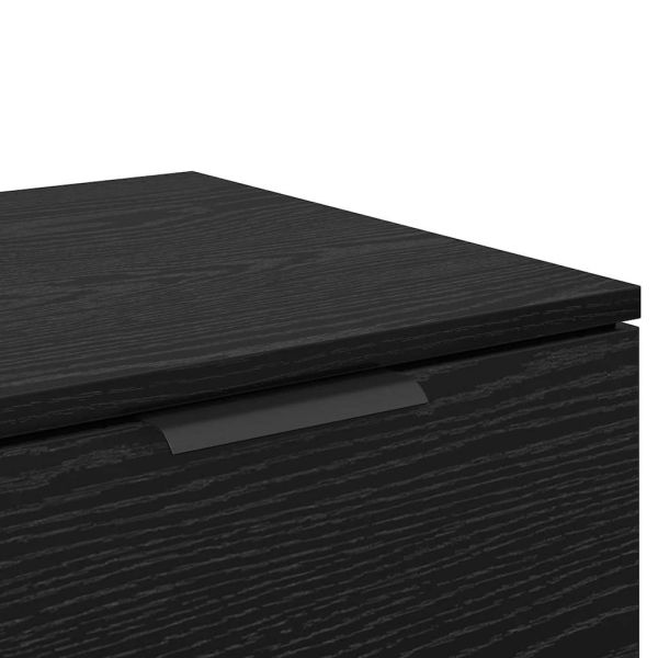 Шкаф за легло 2 pcs Черния дъб 40 x 39 x 40см Инженерно дърво