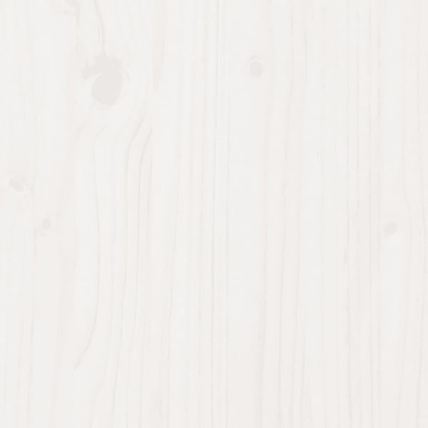 Легло за възрастни с табла, бял, 160x200 см, борово дърво масив