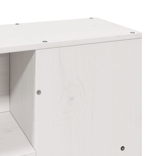 Легло с етажерка за книги, без матрак, 160x200 см, бор масив