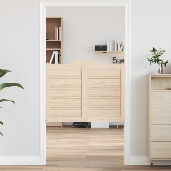 Люлеещи се врати Louvred Design 2 двойки масивна дървесина бор