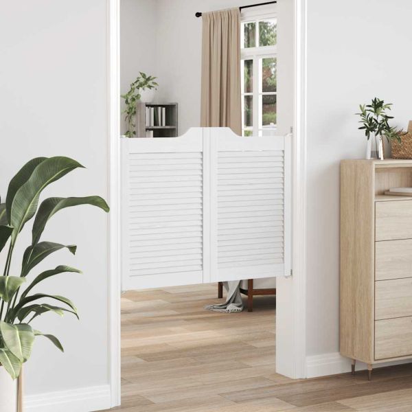 Врати с люлеещ се дизайн 1 чифт бели 80x100 cm