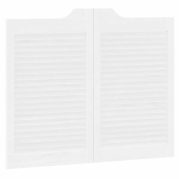 Врати с люлеещ се дизайн 1 чифт бели 80x100 cm