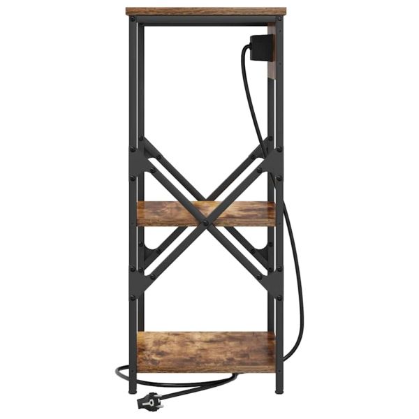 Нощен шкаф 2 pcs Димян дъб 41 x 31 x 76 см Инженерно дърво