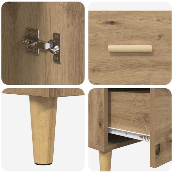 Служебен шкаф с чекмедже Дъб 34 x 69.5 x 90 см Инженерно дърво