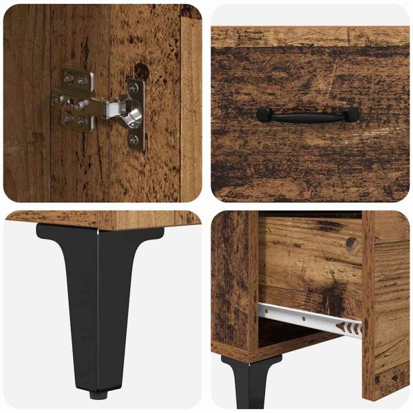 Служебен шкаф Старо дърво 69,5 x 34 x 90 см Инженерно дърво