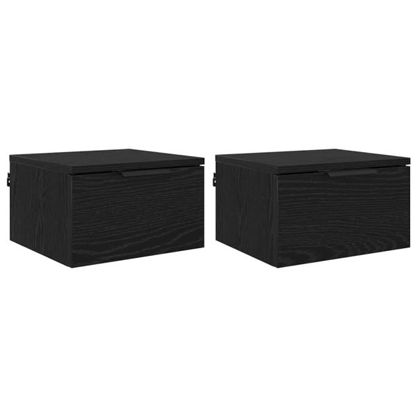 Нощен шкаф 2 pcs Черния дъб 34 x 30 x 20 см Инженерно дърво